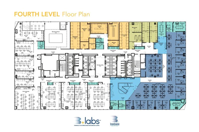 Map of the 4th Floor of B+labs